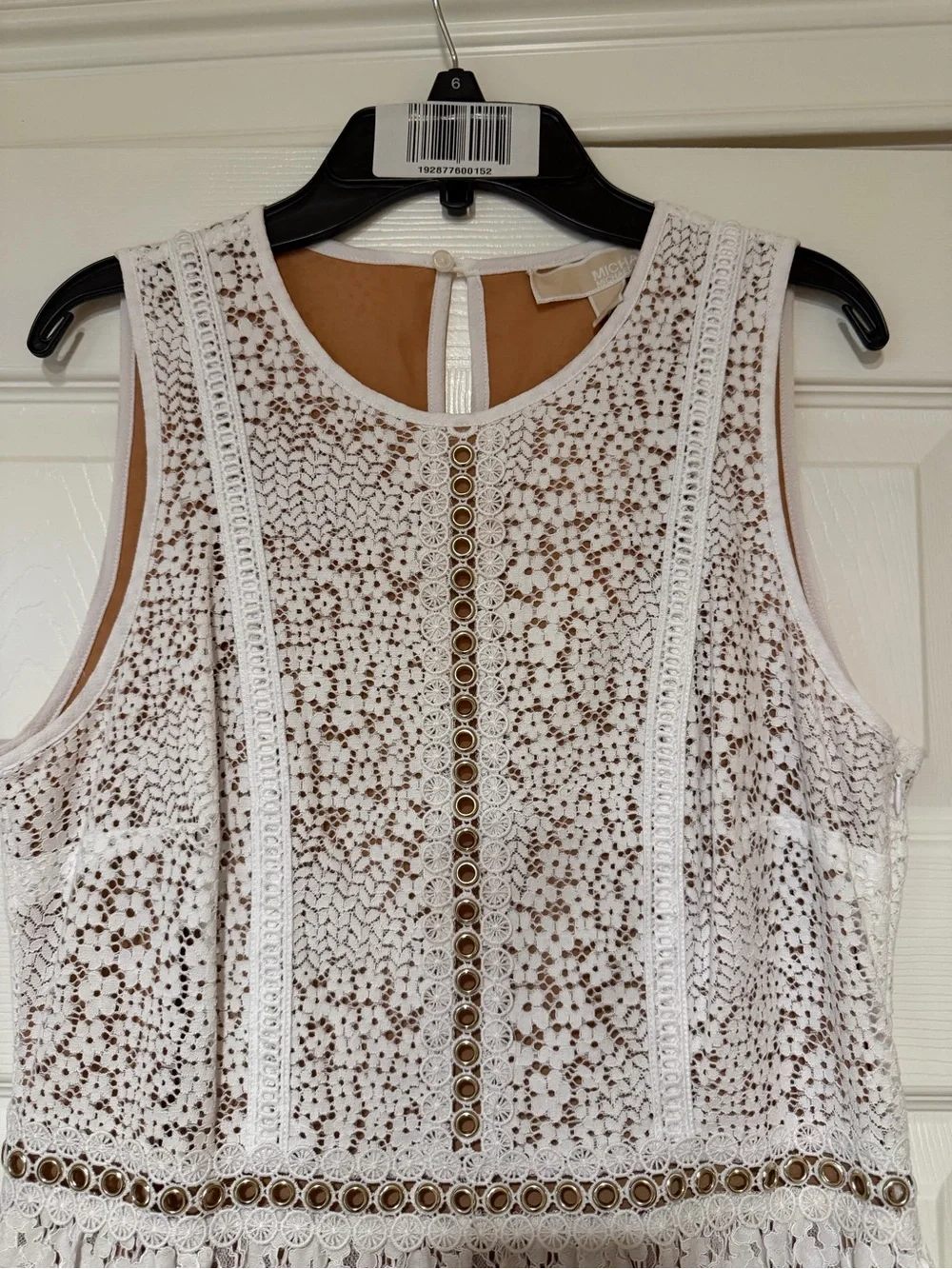 MICHAEL Michael Kors White Lace Sleeveless Midi Dress; NWT; size 6 - Picture 3 of 7